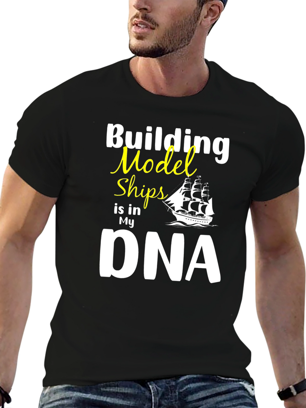 Building Model Ships DNA Graphic T-Shirt