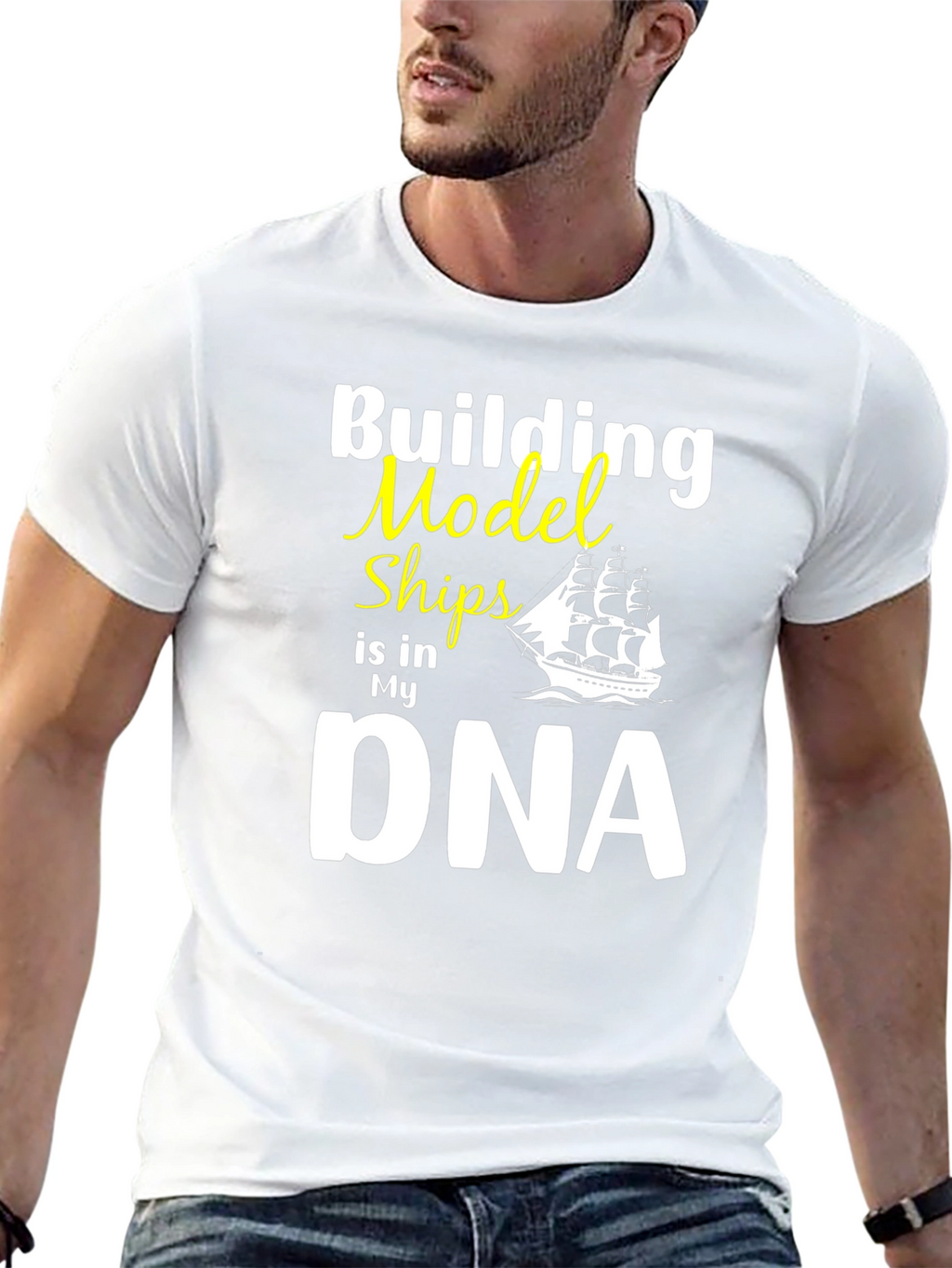 Building Model Ships DNA Graphic T-Shirt