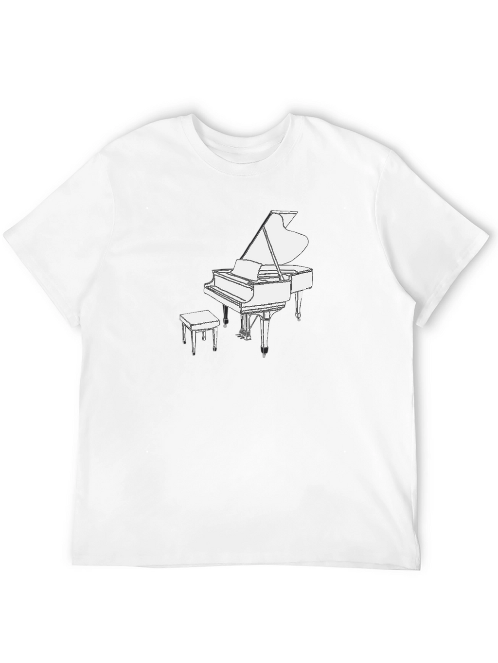Piano Graphic Tee - Classic Music Lover Shirt