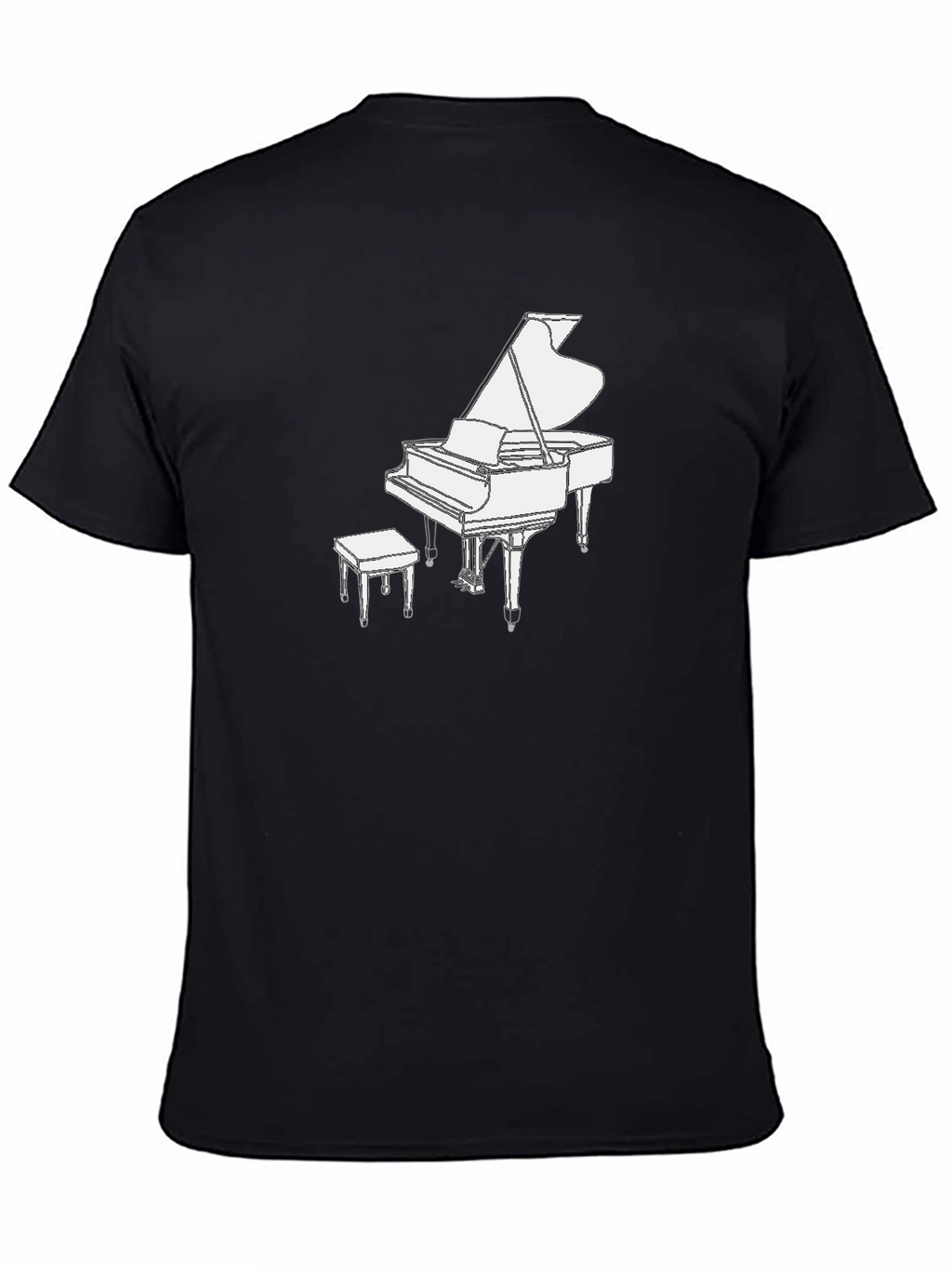 Piano Graphic Tee - Classic Music Lover Shirt