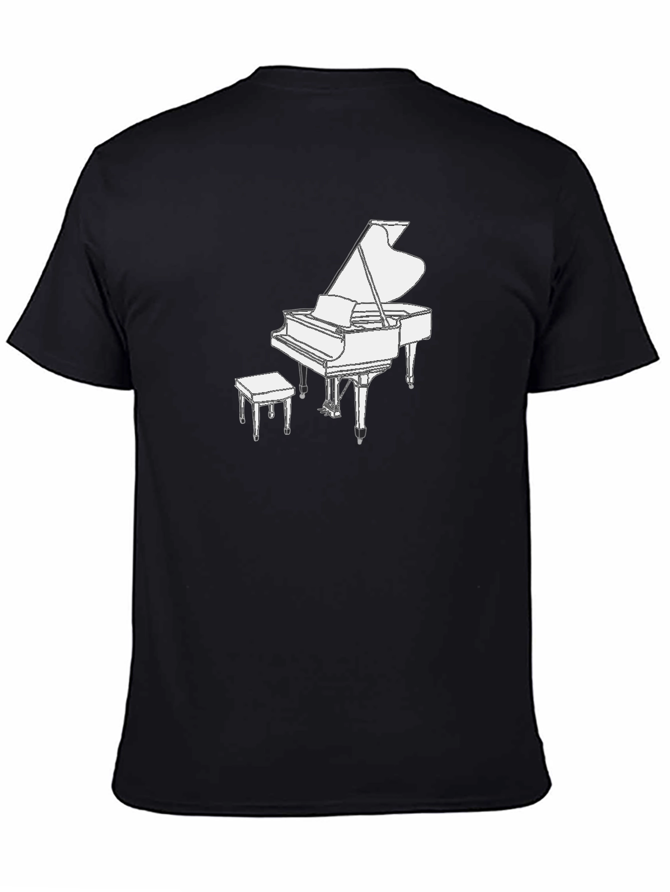 Piano Graphic Tee - Classic Music Lover Shirt