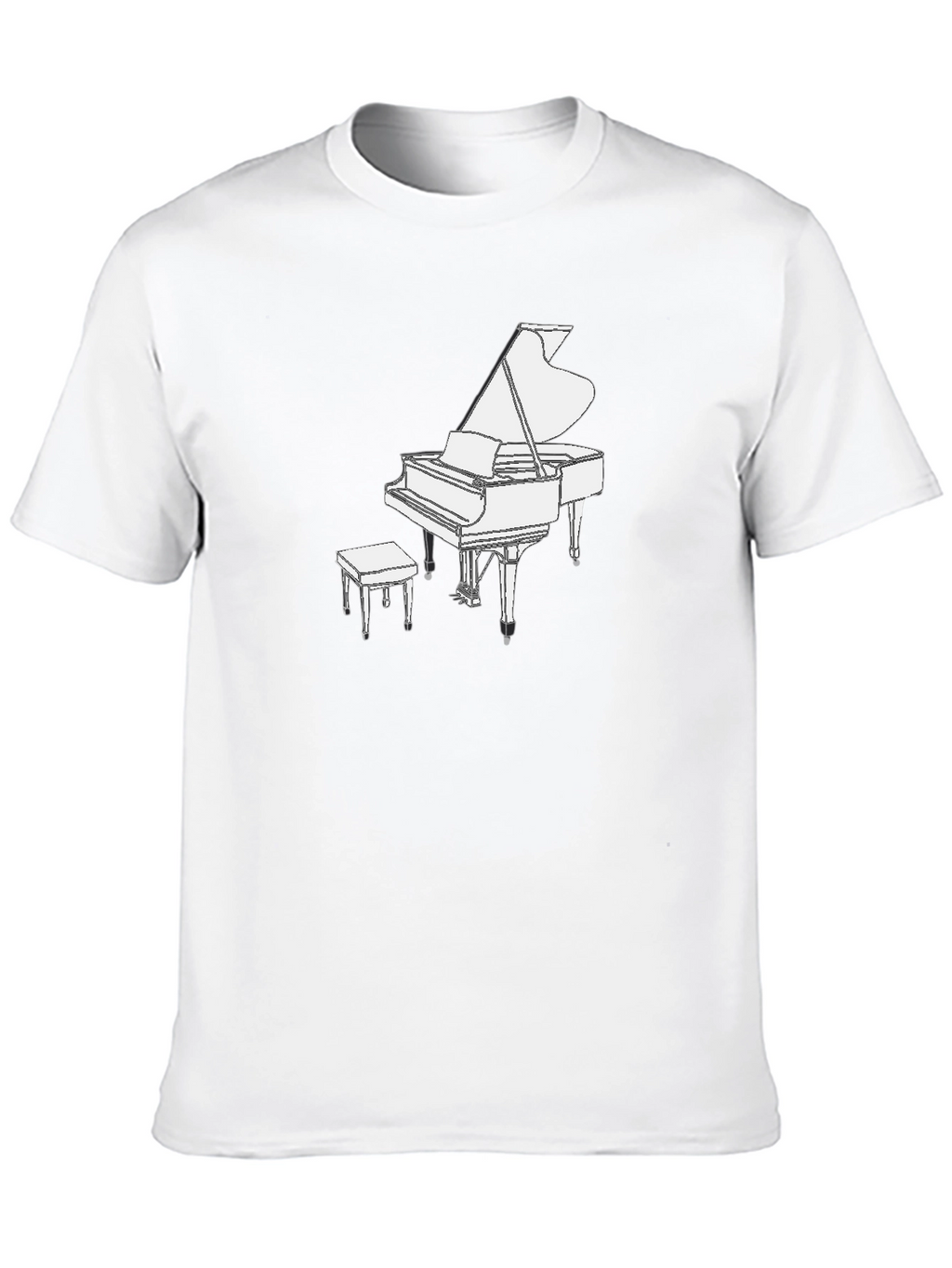 Piano Graphic Tee - Classic Music Lover Shirt