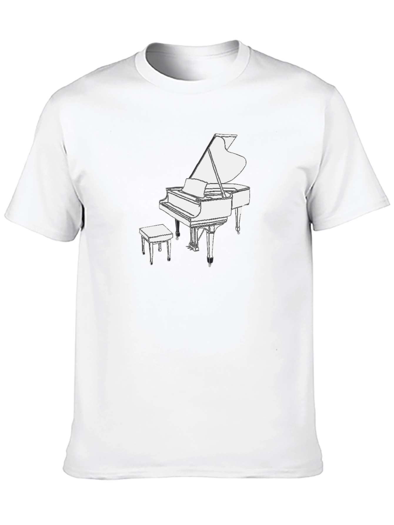 Piano Graphic Tee - Classic Music Lover Shirt