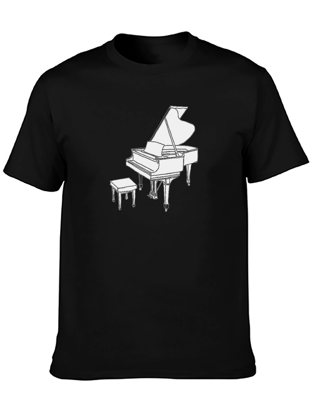 Piano Graphic Tee - Classic Music Lover Shirt