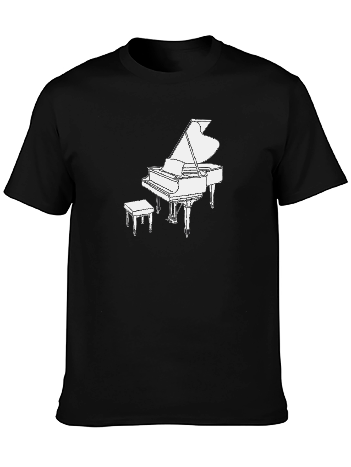 Piano Graphic Tee - Classic Music Lover Shirt
