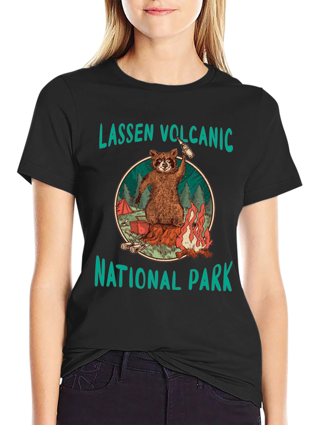 Lassen Volcanic National Park Raccoon T-Shirt