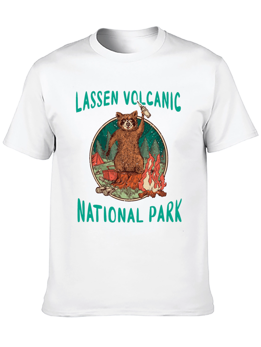 Lassen Volcanic National Park Raccoon T-Shirt