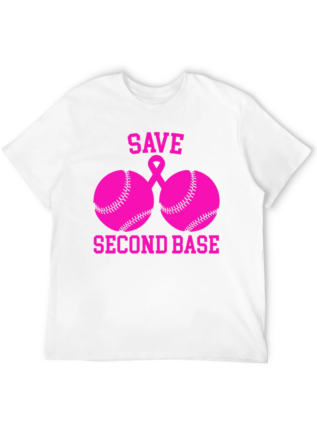 Save Second Base Breast Cancer Awareness T-Shirt