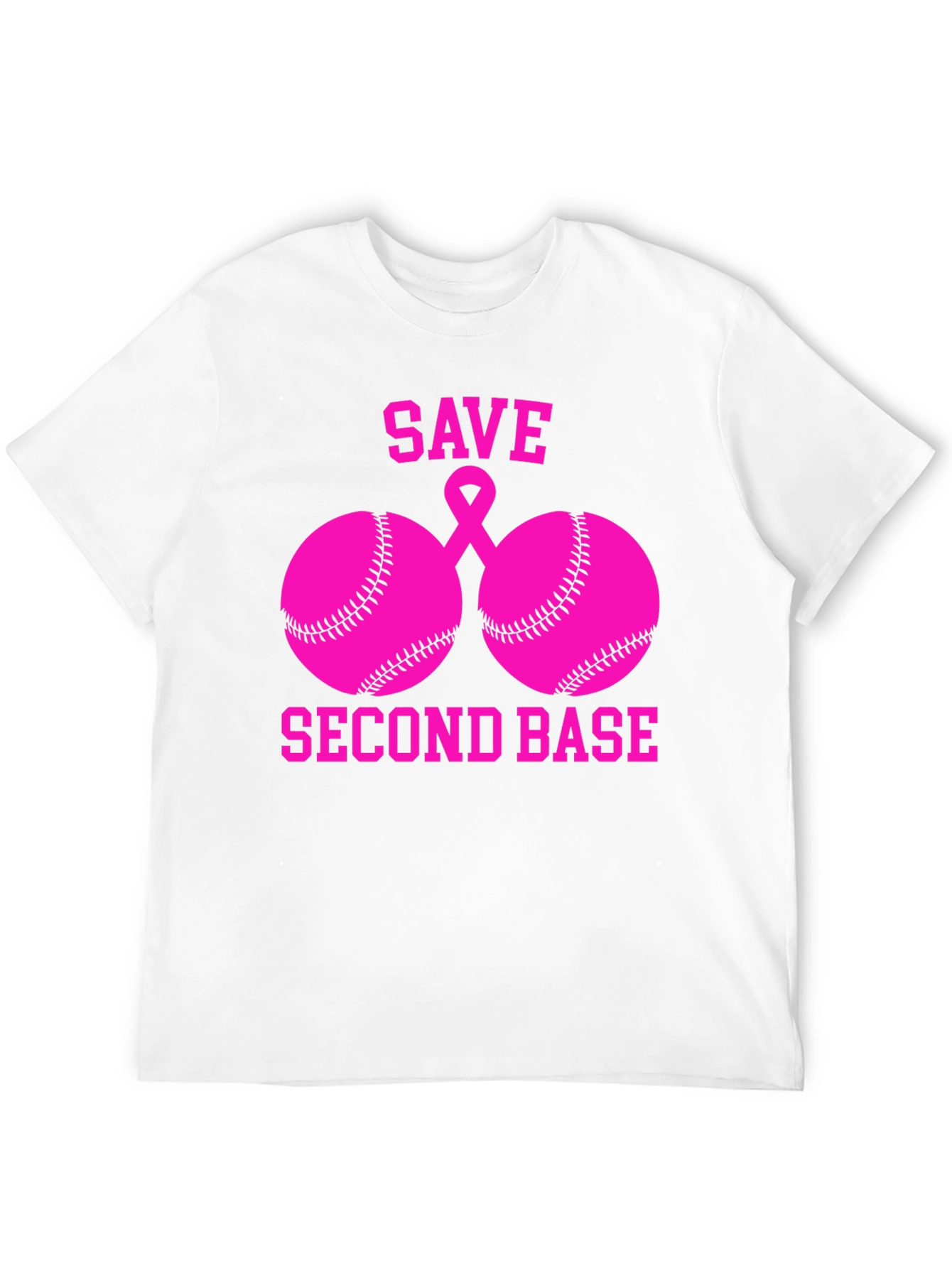 Save Second Base Breast Cancer Awareness T-Shirt