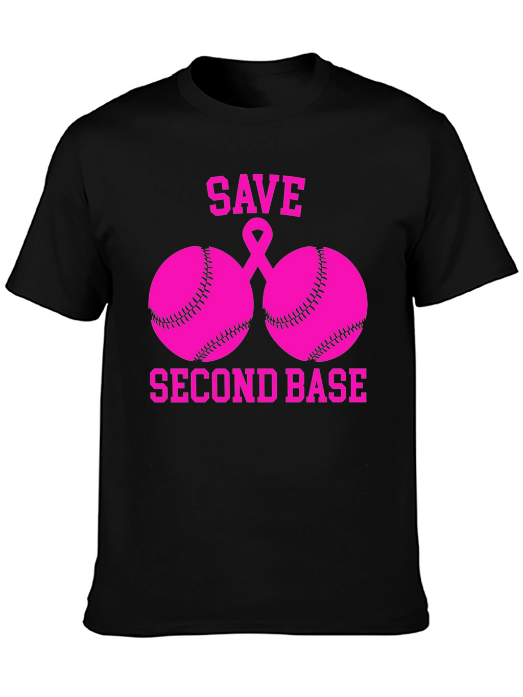 Save Second Base Breast Cancer Awareness T-Shirt