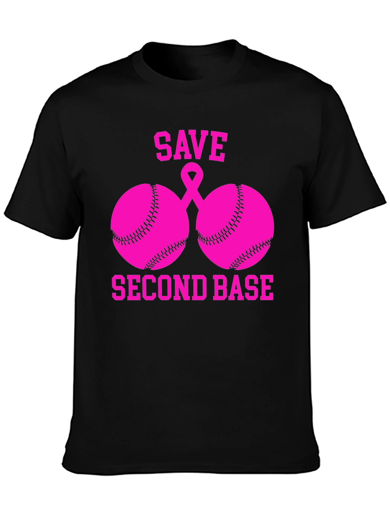 Save Second Base Breast Cancer Awareness T-Shirt