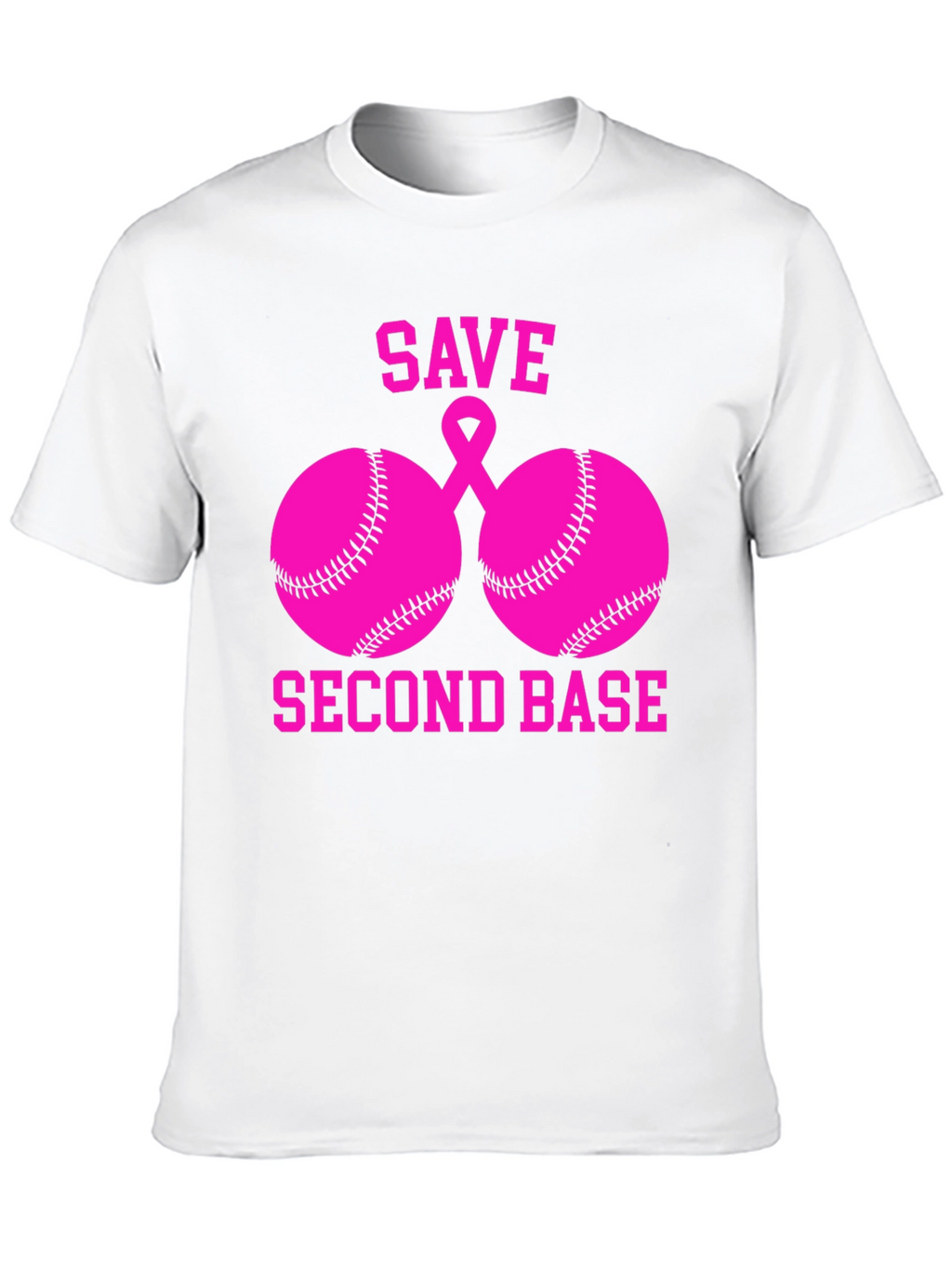 Save Second Base Breast Cancer Awareness T-Shirt