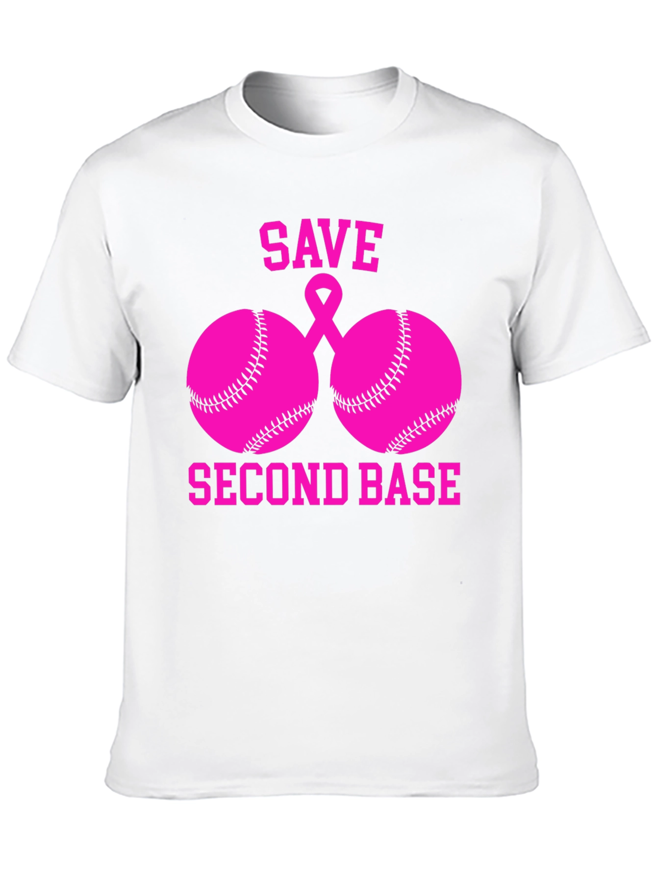 Save Second Base Breast Cancer Awareness T-Shirt