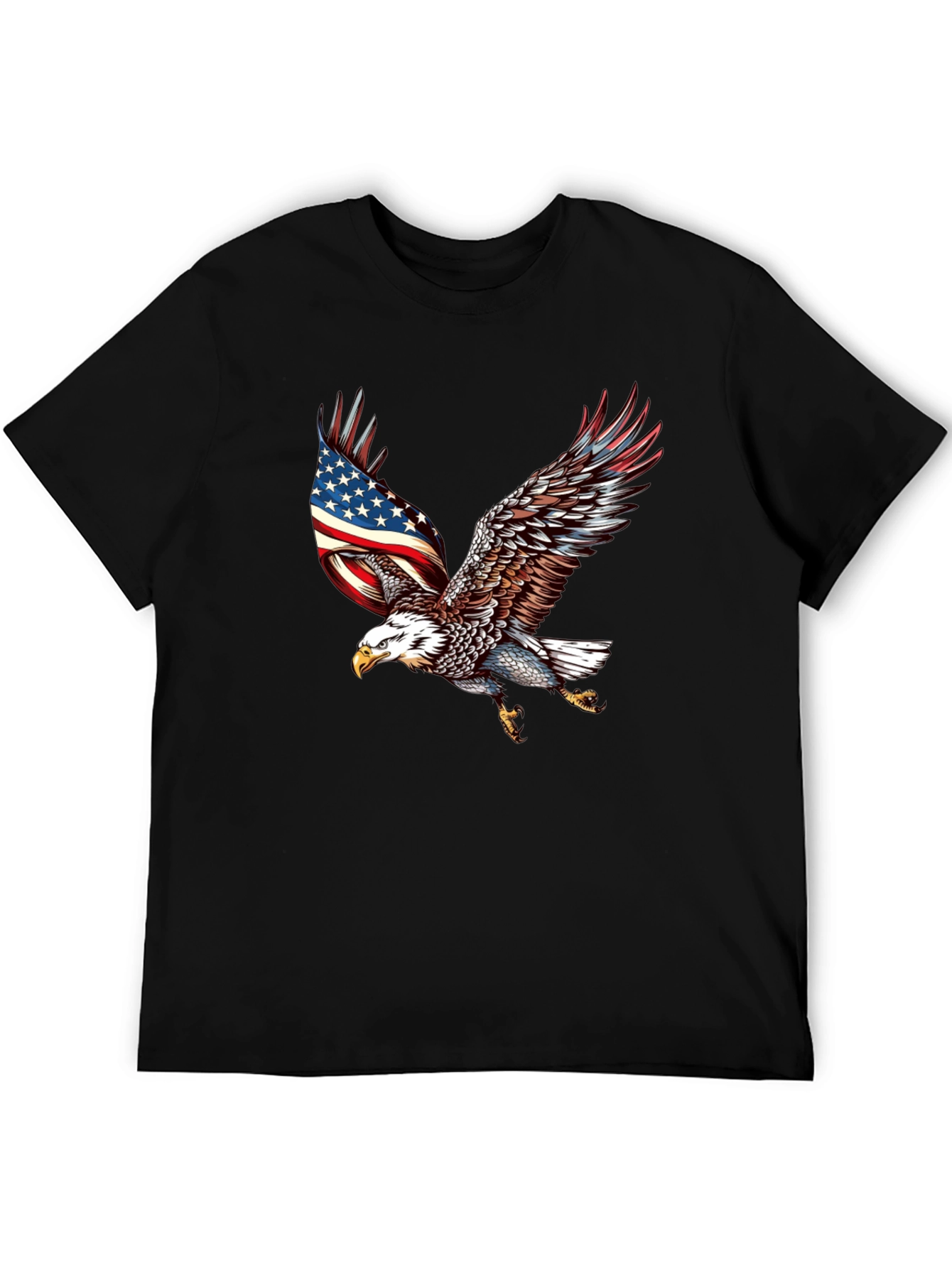American Eagle Patriotic T-Shirt - Black