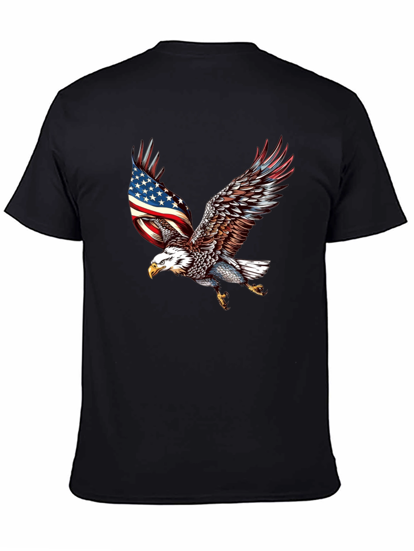 American Eagle Patriotic T-Shirt - Black