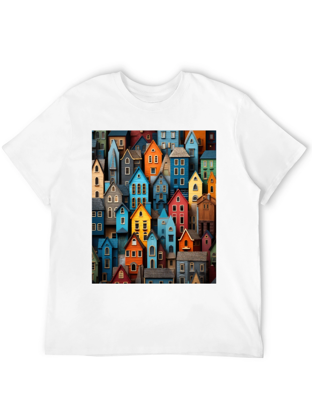 Colorful Houses Graphic T-Shirt