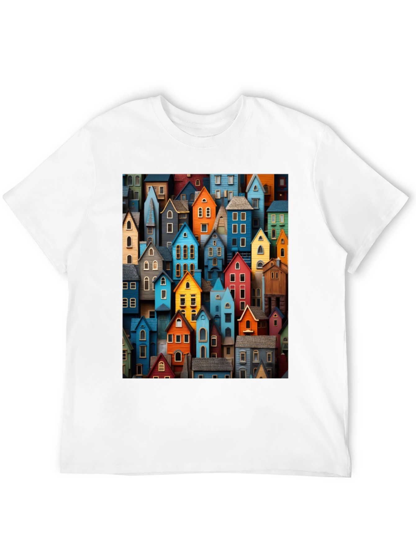 Colorful Houses Graphic T-Shirt