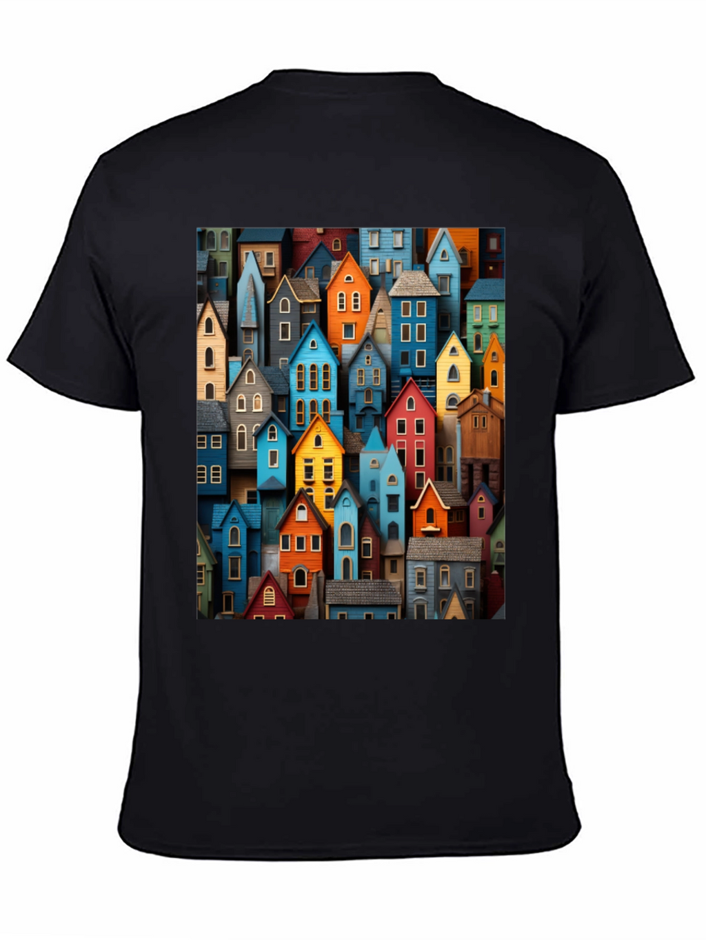 Colorful Houses Graphic T-Shirt