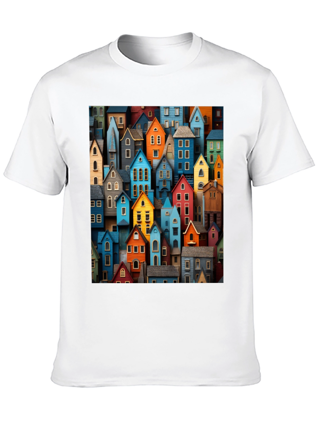Colorful Houses Graphic T-Shirt