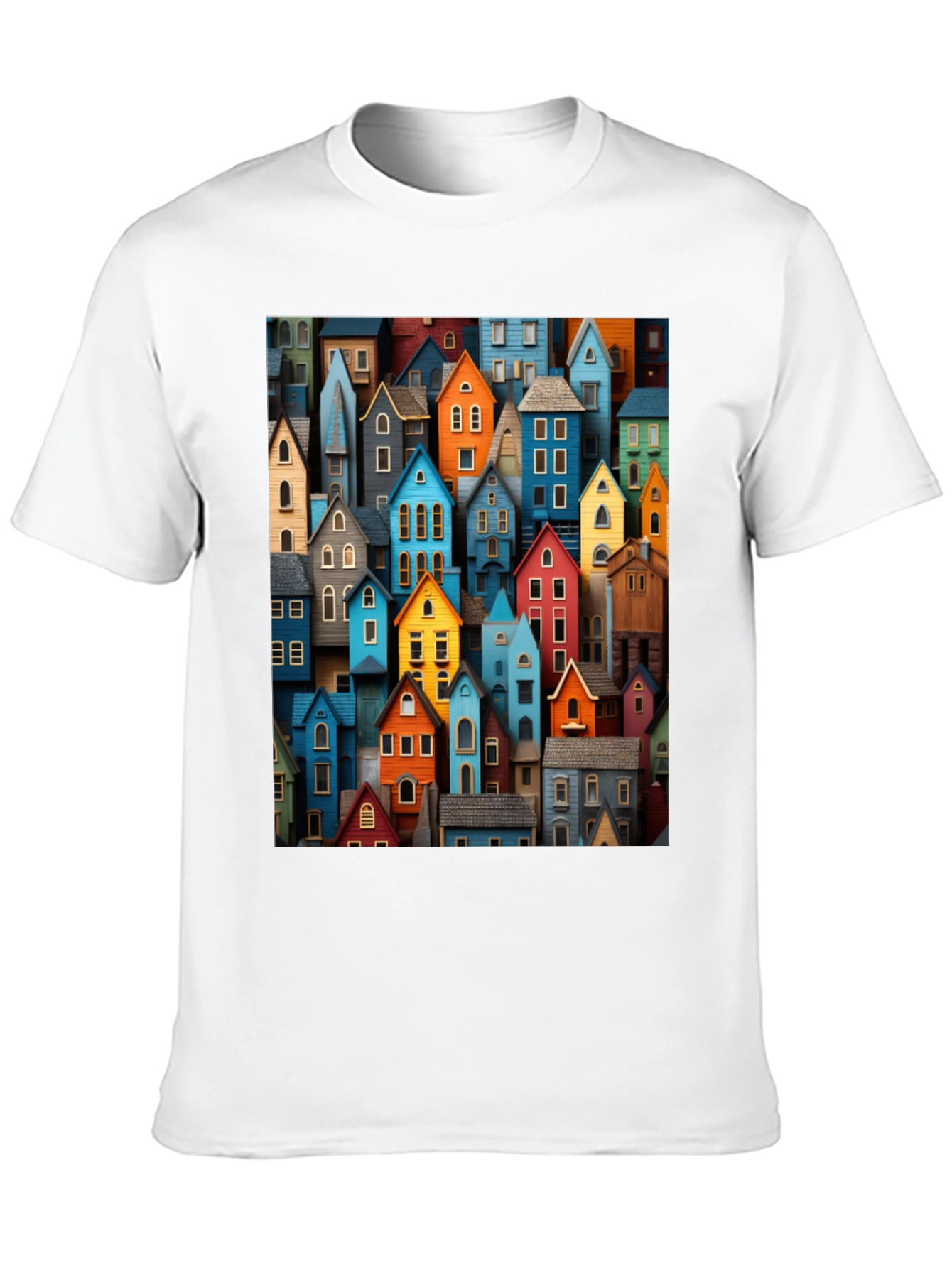 Colorful Houses Graphic T-Shirt