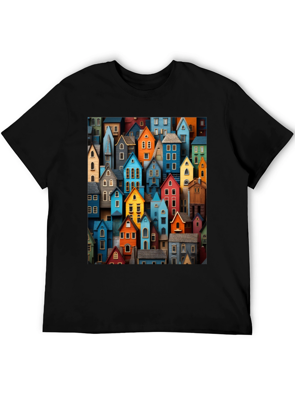 Colorful Houses Graphic T-Shirt