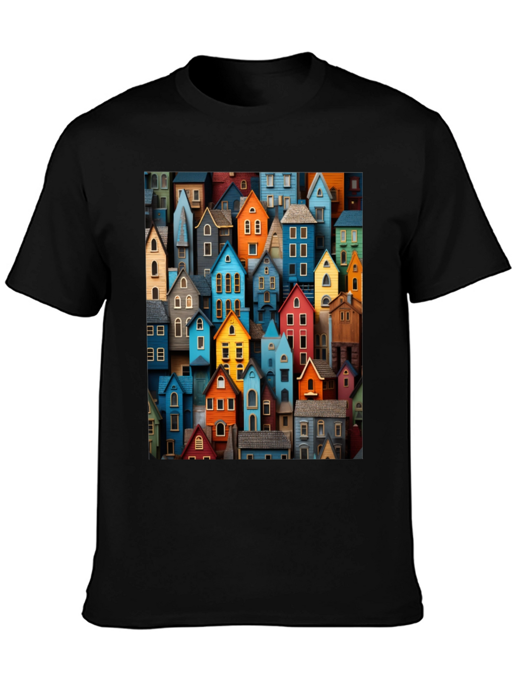 Colorful Houses Graphic T-Shirt