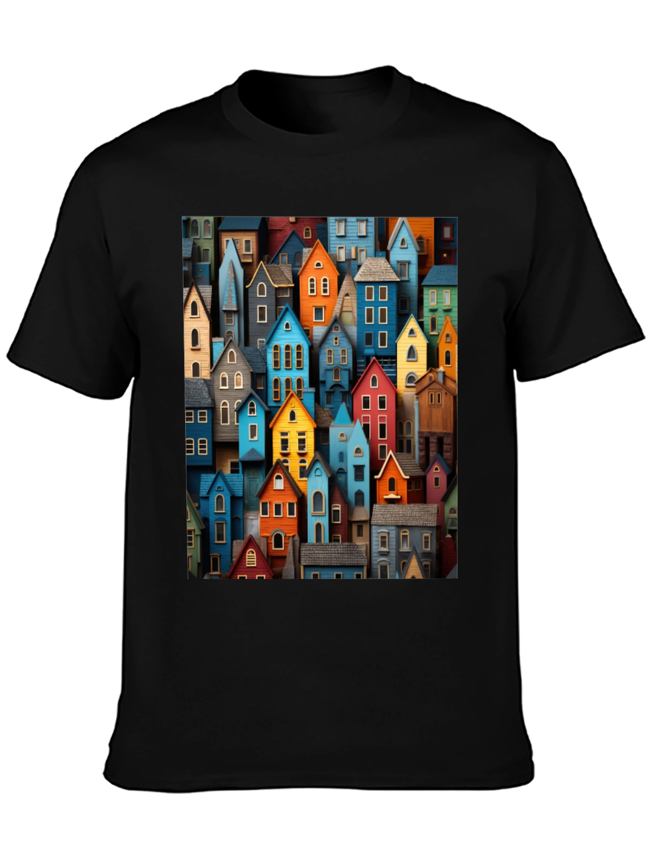 Colorful Houses Graphic T-Shirt
