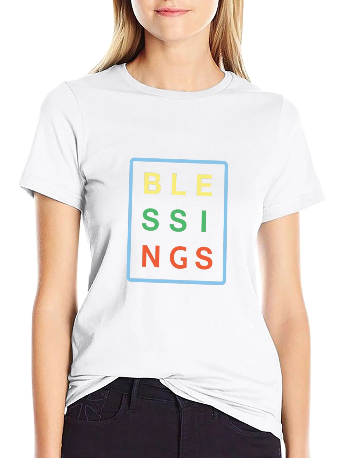 Blessings Graphic Tee - Black Cotton Comfort