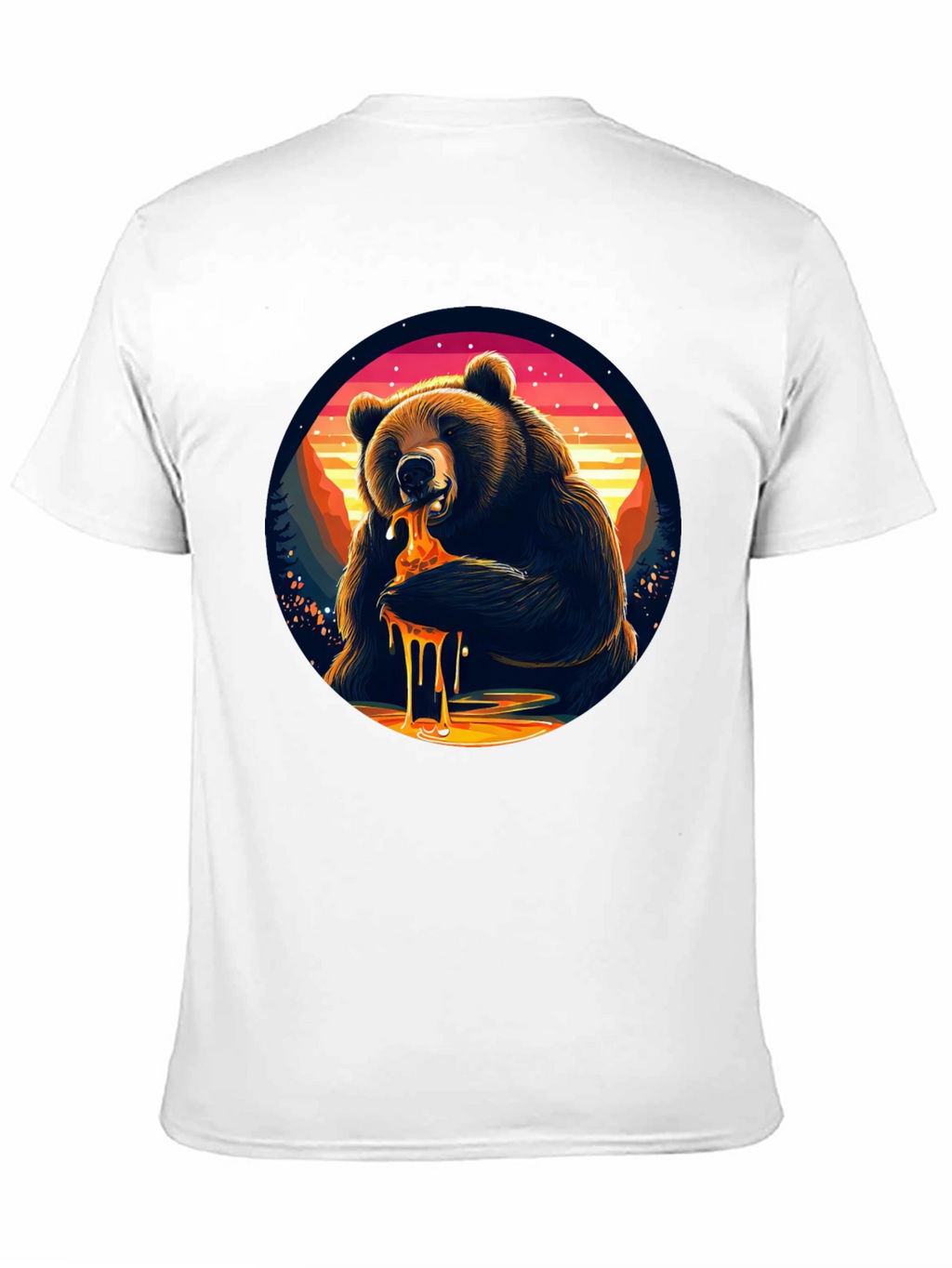 Bear Eating Honey T-Shirt - Nature Lover Tee