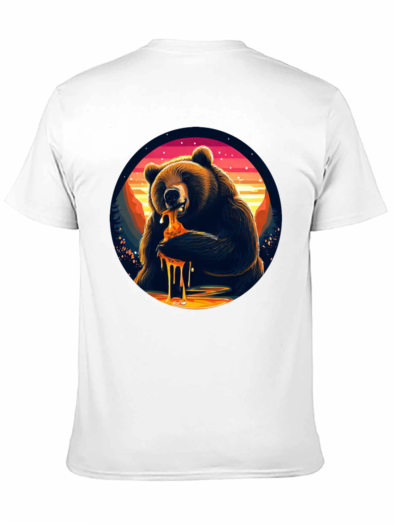 Bear Eating Honey T-Shirt - Nature Lover Tee