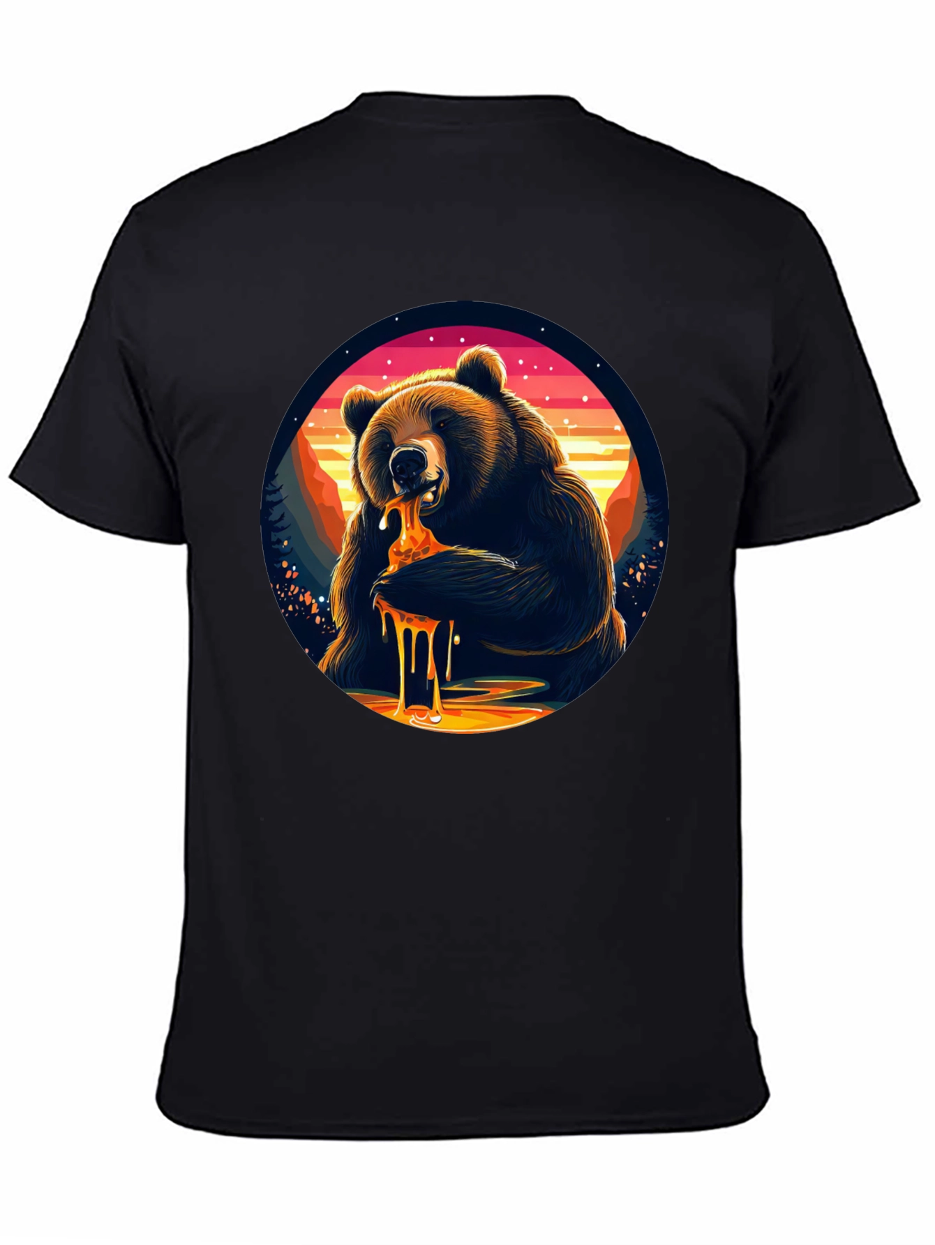 Bear Eating Honey T-Shirt - Nature Lover Tee