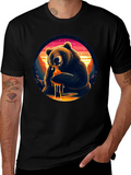 Bear Eating Honey T-Shirt - Nature Lover Tee