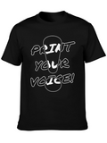Print Your Voice! Black Graphic Tee