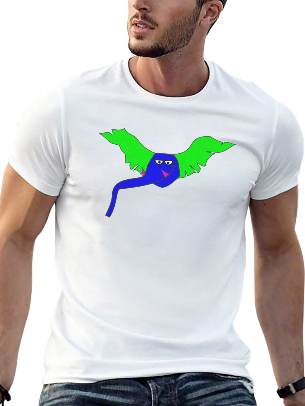 Mens Funny Cartoon Graphic Tee