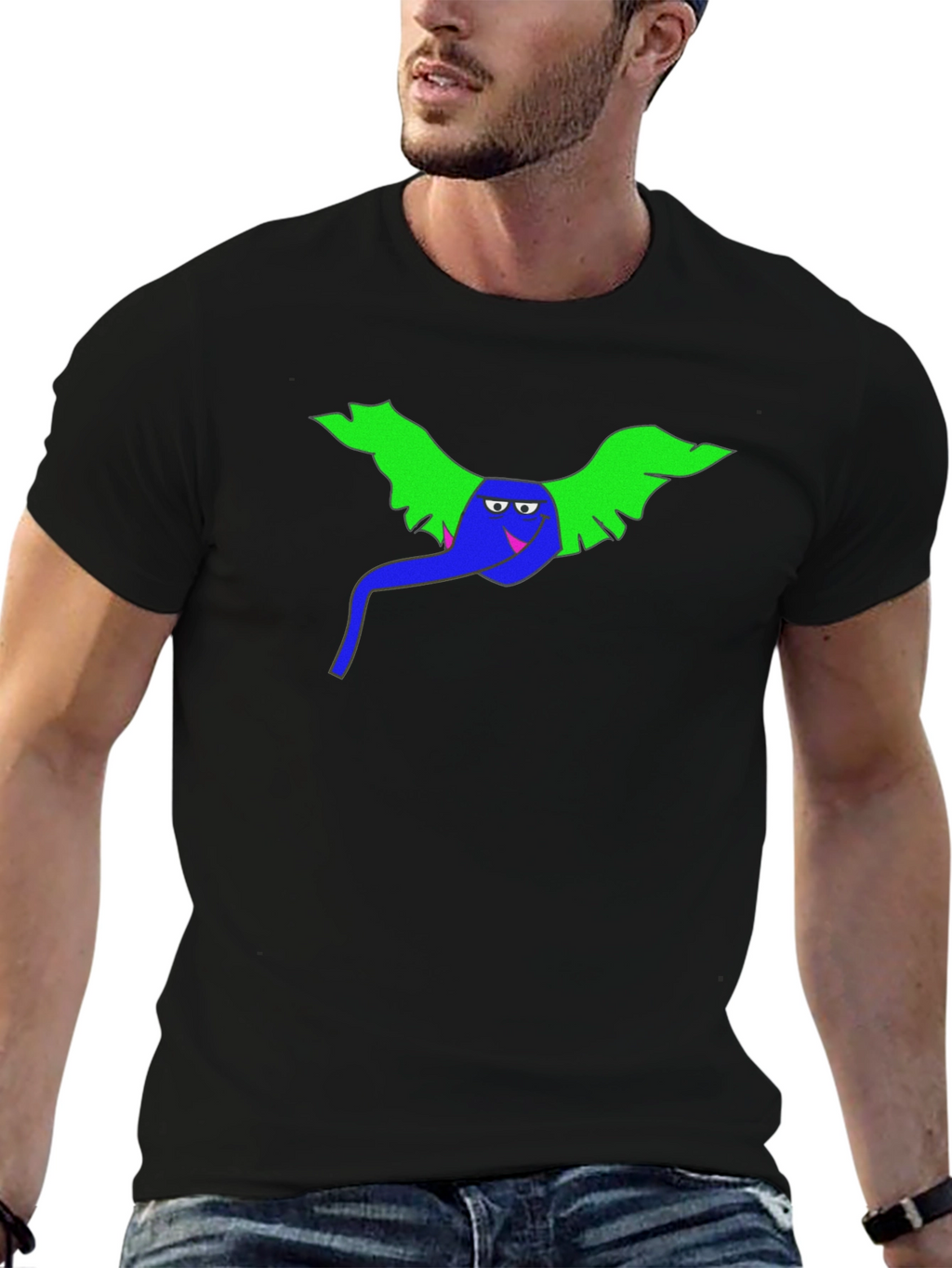 Mens Funny Cartoon Graphic Tee
