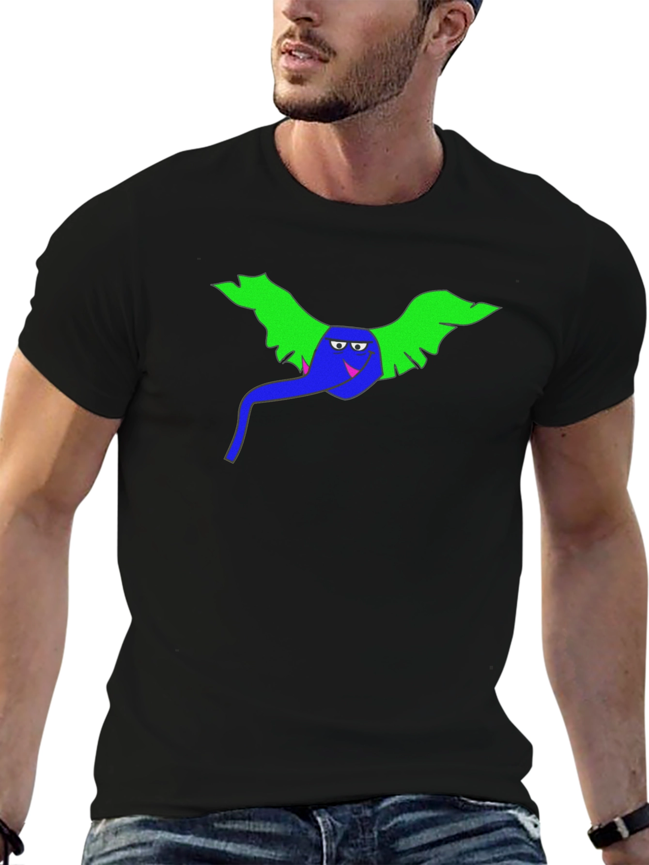 Mens Funny Cartoon Graphic Tee