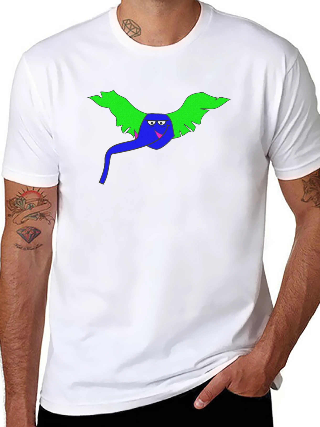 Mens Funny Cartoon Graphic Tee