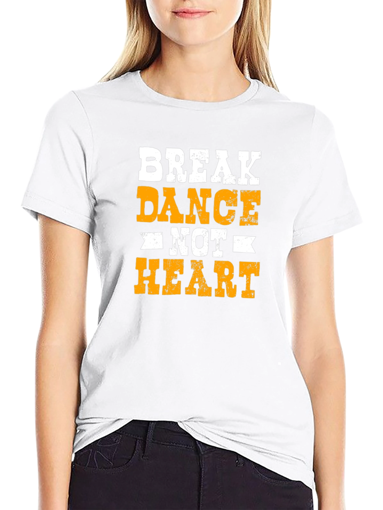 Break Dance Not Heart T-Shirt - Cool Graphic Tee