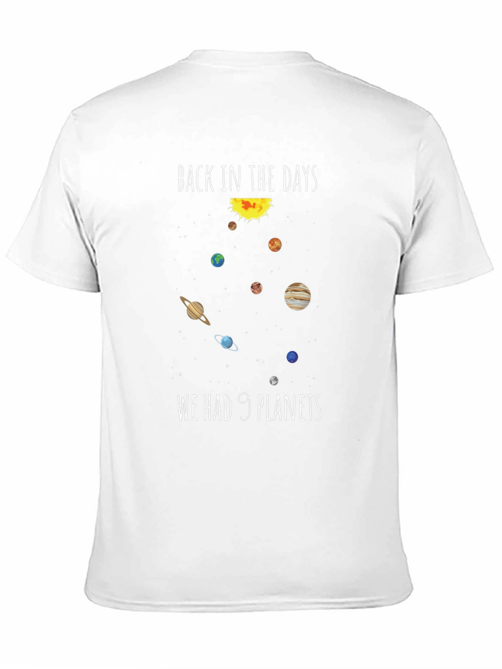 Retro 9 Planets Graphic Tee - Space Lovers T-Shirt