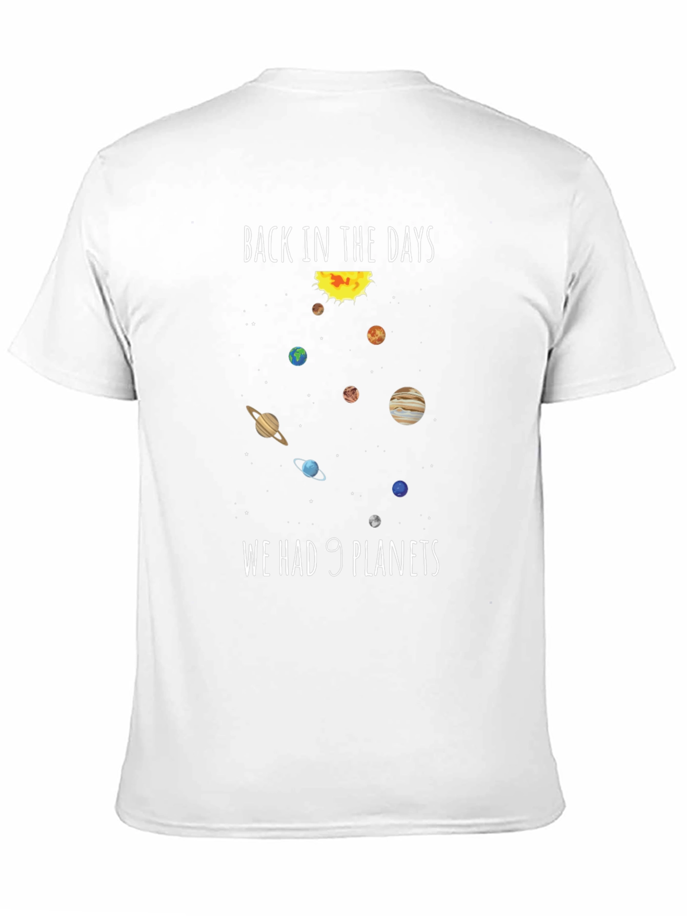 Retro 9 Planets Graphic Tee - Space Lovers T-Shirt
