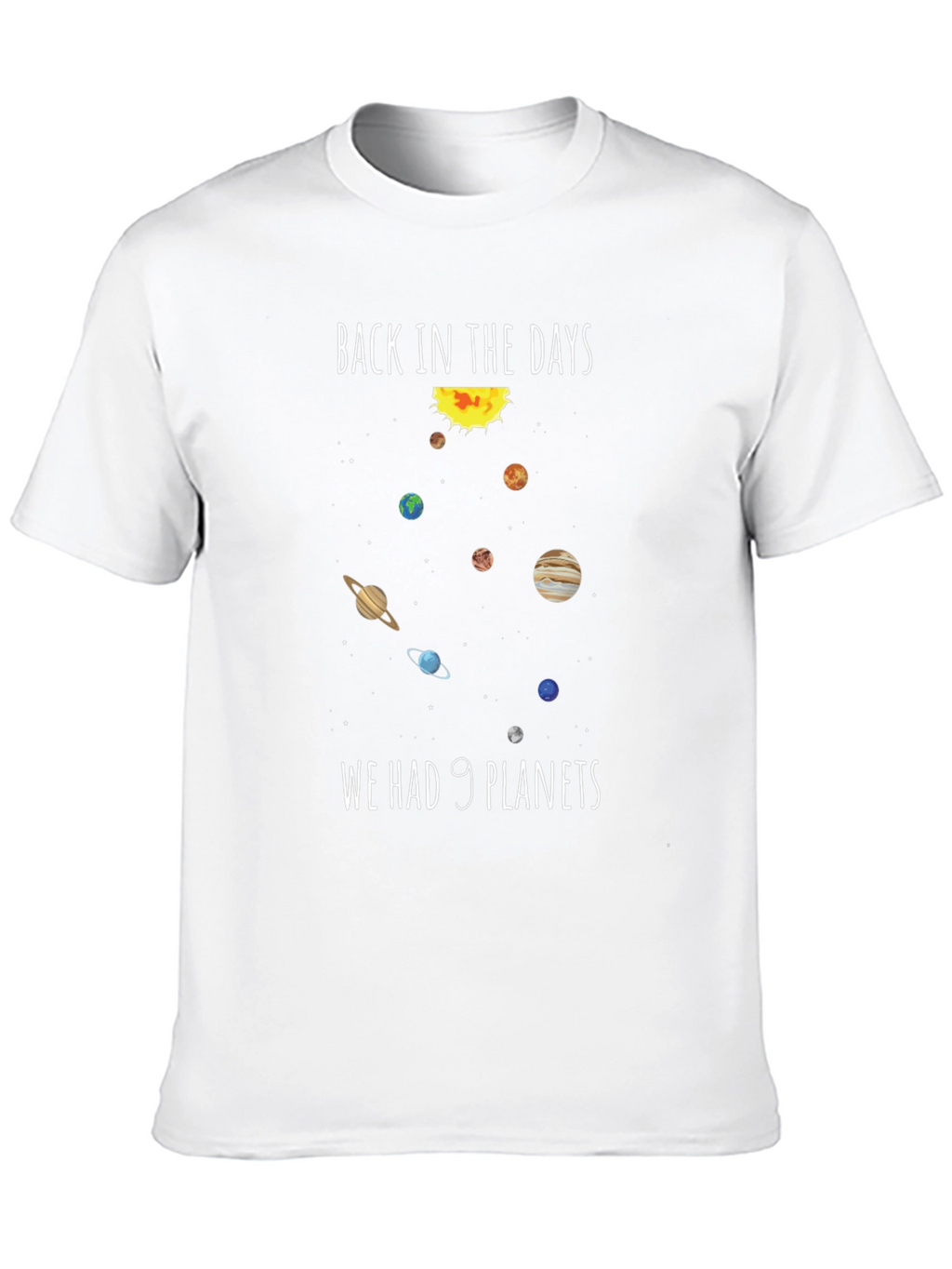 Retro 9 Planets Graphic Tee - Space Lovers T-Shirt
