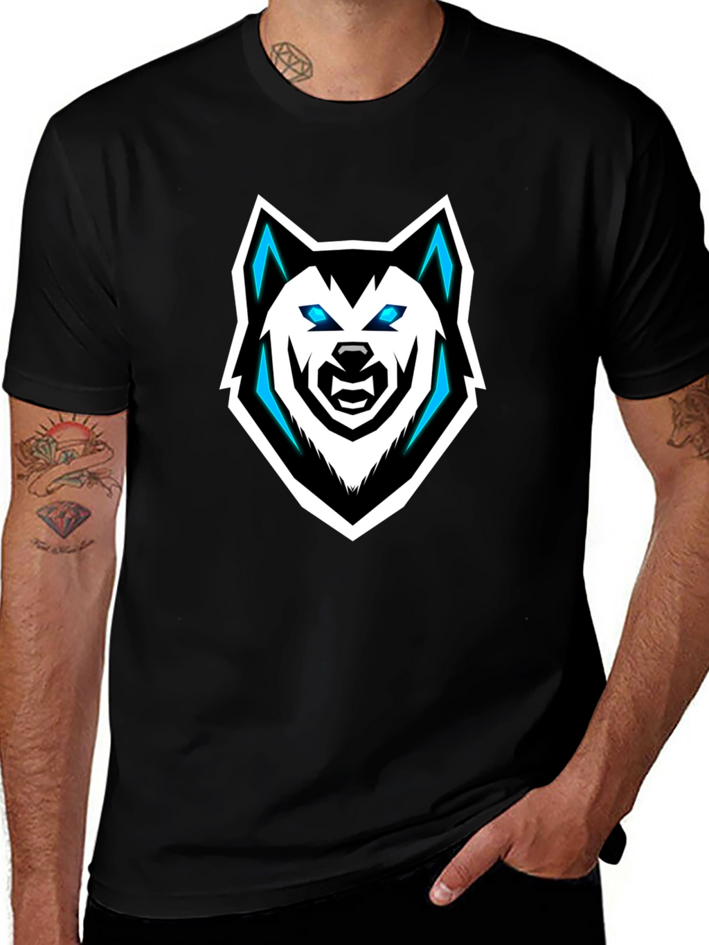 Black Wolf Graphic Tee - Stylish & Unique Design