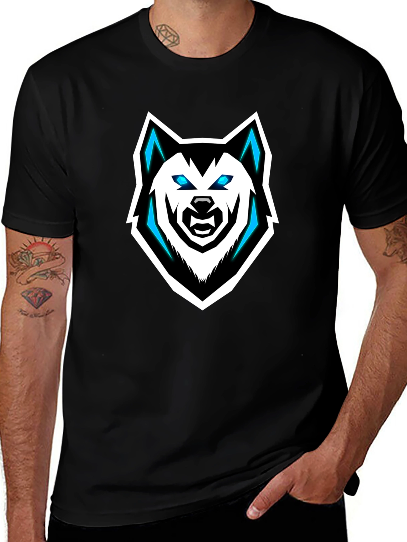 Black Wolf Graphic Tee - Stylish & Unique Design