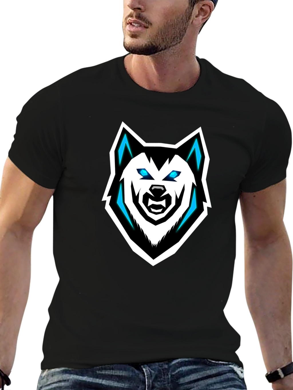 Black Wolf Graphic Tee - Stylish & Unique Design