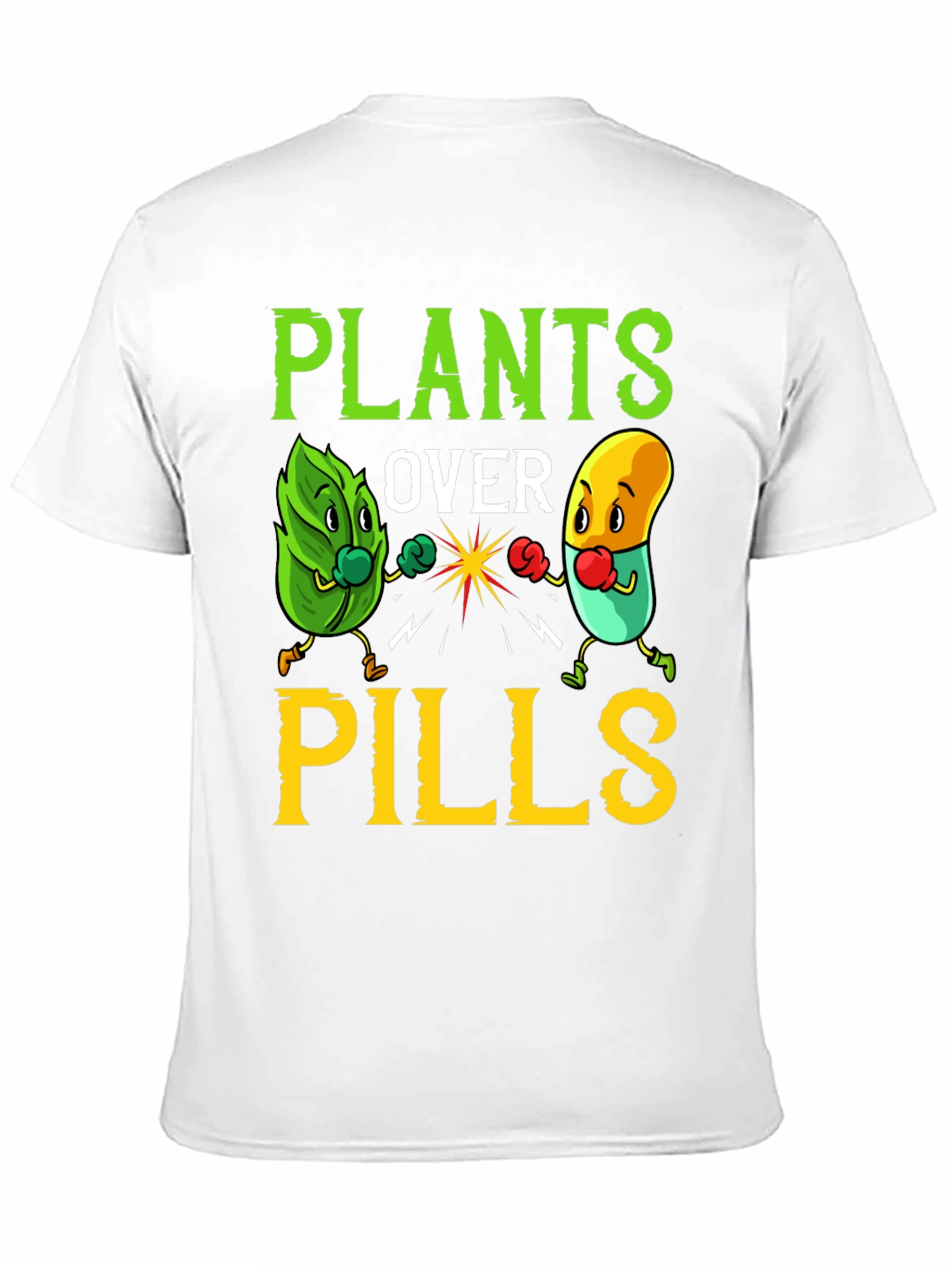 Plants Over Pills Graphic Tee - Healthy Lifestyle Shirt