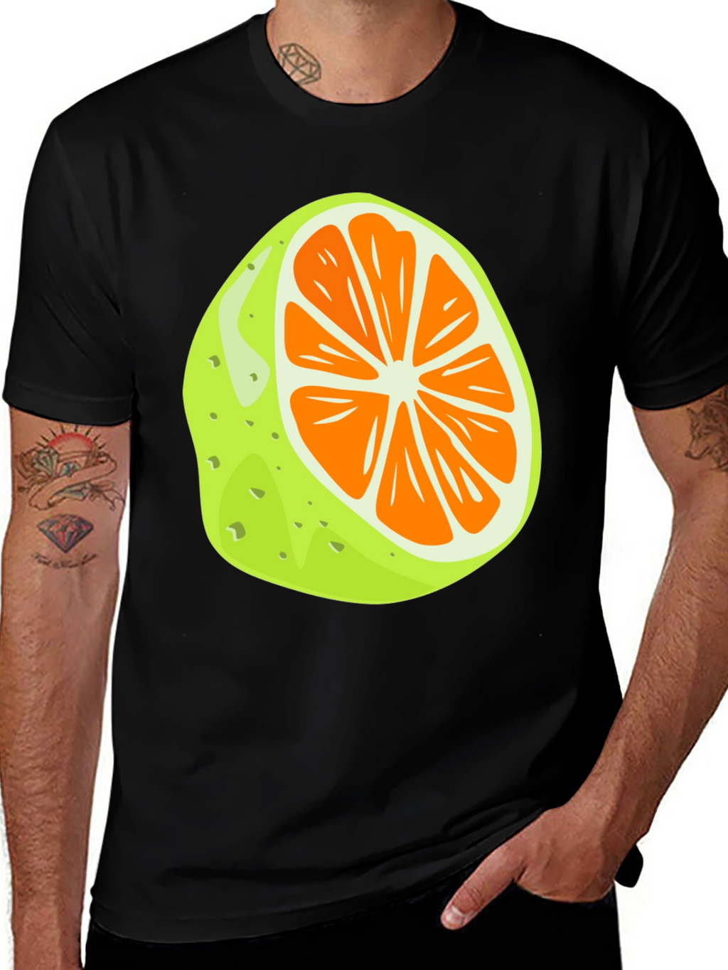 Citrus Slice Graphic Tee - Unique Fruit T-Shirt