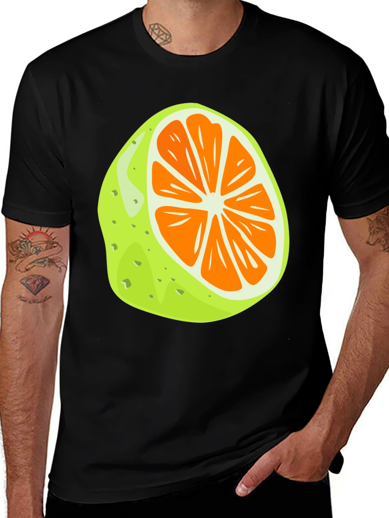 Citrus Slice Graphic Tee - Unique Fruit T-Shirt