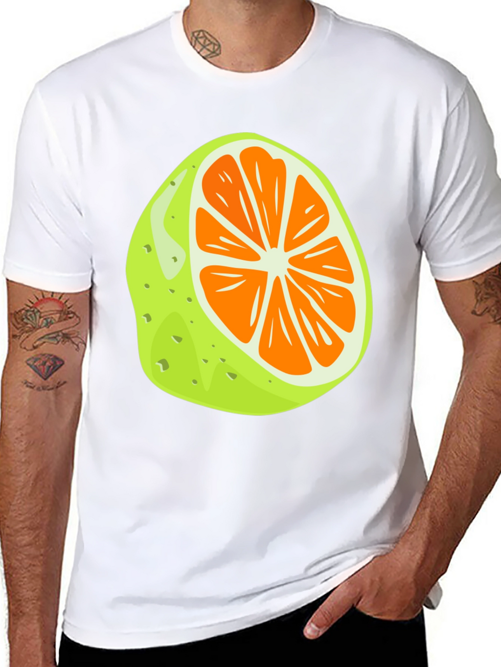 Citrus Slice Graphic Tee - Unique Fruit T-Shirt
