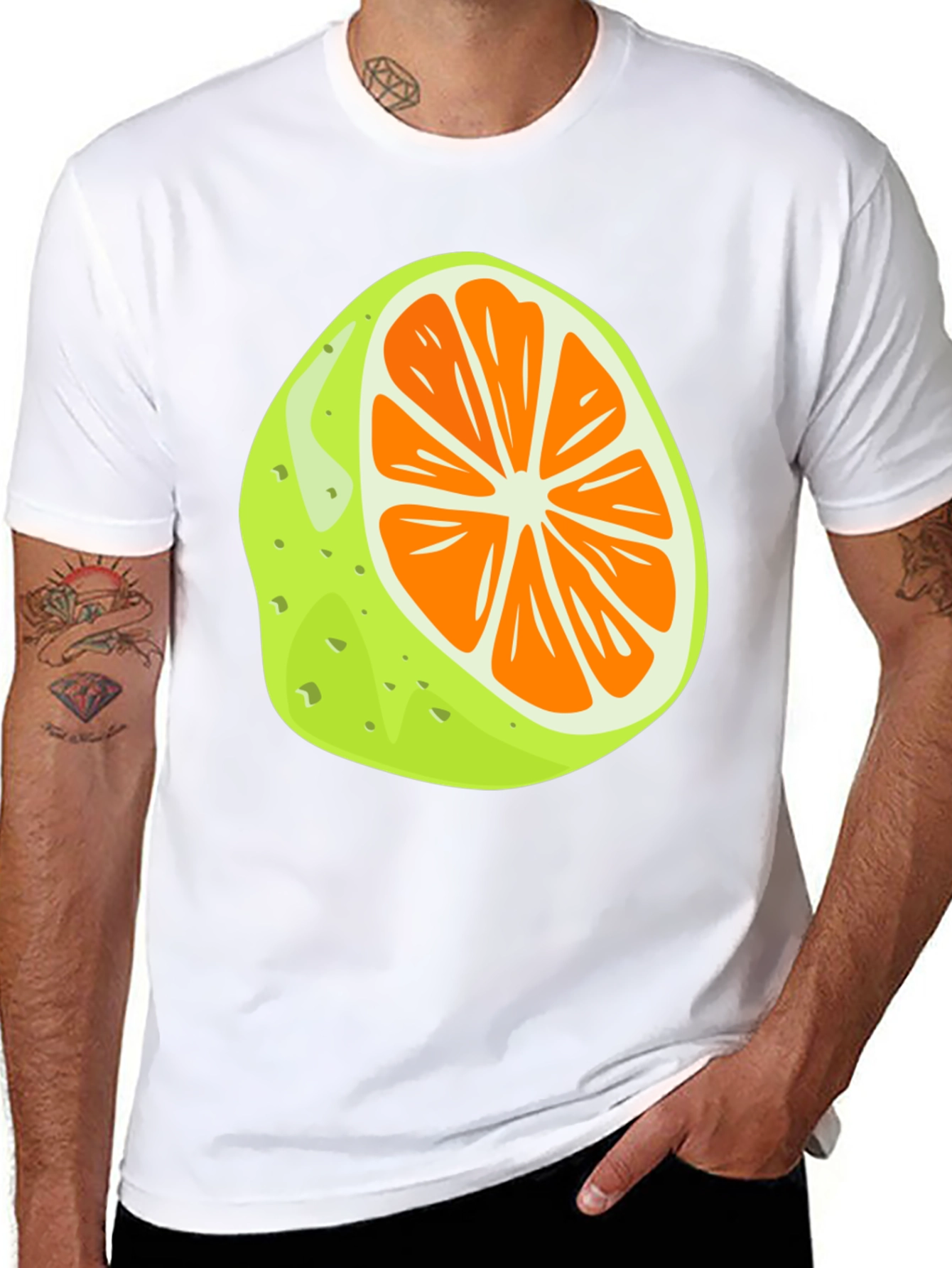 Citrus Slice Graphic Tee - Unique Fruit T-Shirt
