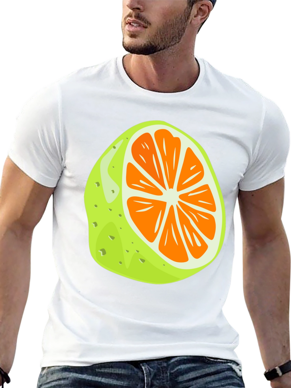 Citrus Slice Graphic Tee - Unique Fruit T-Shirt